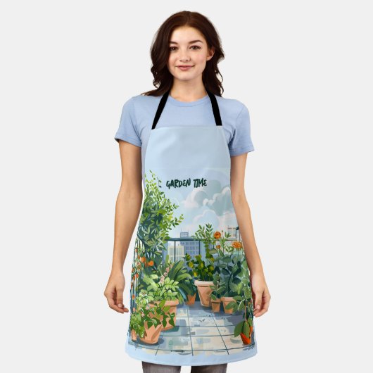 おもしろいガーデニング引用文ビューティフルガーデンパスガーデナー エプロン (着用した状態)