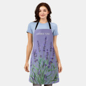 おもしろいガーデニング引用文ビューティフルラベンダーガーデン エプロン (着用した状態)