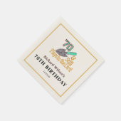 おもしろいガーデニング70th誕生日パーティギフト スタンダードカクテルナプキン (角)