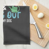 おもしろいガーデニング – ガーデニングと犬 キッチンタオル (四つ折り)