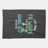 おもしろいガーデニング – ガーデニングと犬 キッチンタオル (横)