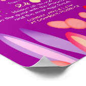 おもしろいガーリーイースターエッグ狩りバニー耳ピンクパーティー ポスター (角)