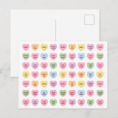 おもしろいガーリーカスタムハート ポストカード (正面/裏面)