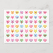 おもしろいガーリーカスタムハート ポストカード (正面)