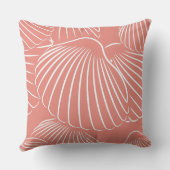 おもしろいガーリーコーラルピンクシーシェルパターン装飾用クッション クッション (裏面)