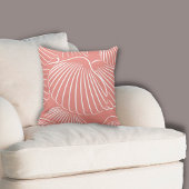 おもしろいガーリーコーラルピンクシーシェルパターン装飾用クッション クッション