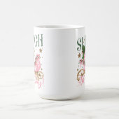 おもしろいガーリーシックなピンクスイーデイクリスマス コーヒーマグカップ (中央)