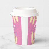 おもしろいガーリーバニーイヤーパステルイエロー&ピンクイースター 紙コップ (右)