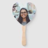 おもしろいガーリーパープルとピンクの大学院写真 ハンドファン (裏面)