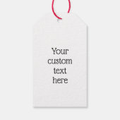 おもしろいガーリーレインボーグリッターハートリップパターン ギフトタグ (裏面)