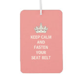 おもしろいガーリー保Calm Pink Drivingユーモア カーエアーフレッシュナー (正面)