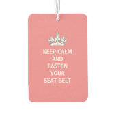 おもしろいガーリー保Calm Pink Drivingユーモア カーエアーフレッシュナー (裏面)