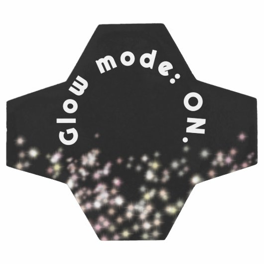 おもしろいガーリー光グリッター感動的 きらめく サッカーボール (フラット)