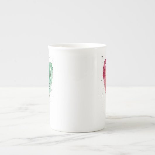 おもしろいガーリー決して忙しFizzyの骨の中国ムー ボーンチャイナマグカップ (正面)