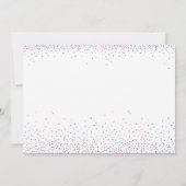 おもしろいガーリー誕生日招待状 招待状 (裏面)