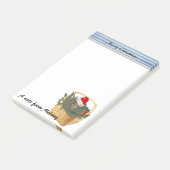 おもしろいガーリーHoliday Santa cat monogram ポストイット (アングル)