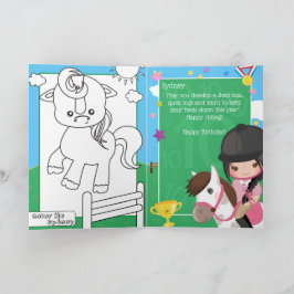 おもしろいガールズエクエストランカラーリングページ誕生日 カード