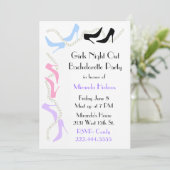 おもしろいガールズナイト私たちのバチェロレッテ招待状 招待状 (スタンド正面)