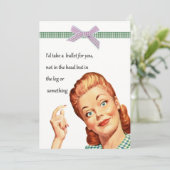 おもしろいガールフレンド女性親善挨拶カード (スタンド正面)