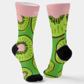 おもしろいキウイフルーツパーソナライズされた ソックス (傾斜あり)