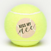 おもしろいキスマイエースピンクガーリー テニスボール (裏面)