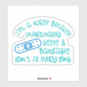 おもしろいキス包帯ナースライフデカールシール シール (シート)