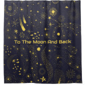 おもしろいキッズアウタースペース銀河系星座 シャワーカーテン (正面)