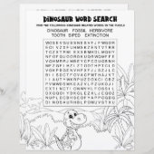 おもしろいキッズアクティビティ恐竜パズル単語検索 (正面/裏面)