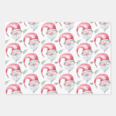 おもしろいキッズウォーターカラークリスマスホリデー ラッピングペーパーシート (正面3)