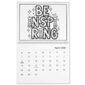 おもしろいキッズカラー感動的カレンダー カレンダー (3月 2026)