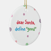おもしろいキッズサ親愛ンタ定義グッドホリデー セラミックオーナメント (右)