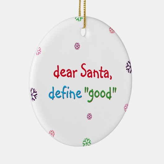 おもしろいキッズサ親愛ンタ定義グッドホリデー セラミックオーナメント (右)