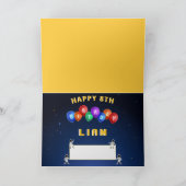 おもしろいキッズネームプラネット太陽のシステム第8誕生日 カード (内部)