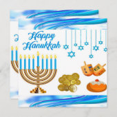 おもしろいキッズハヌカー（ユダヤ教の祭り）カードコイン浚渫（ユダヤ教）メノラー ノートカード (正面/裏面)