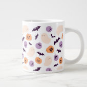 おもしろいキッズハロウィンパターン ジャンボコーヒーマグカップ (右)