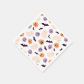 おもしろいキッズハロウィンパターン スタンダードカクテルナプキン (角)