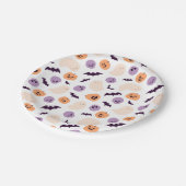 おもしろいキッズハロウィンパターン ペーパープレート (アングル)