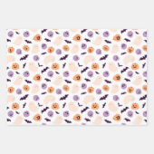 おもしろいキッズハロウィンパターン ラッピングペーパーシート (正面)