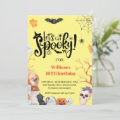 おもしろいキッズハロウィン不気味誕生日の招待を取得しよう 招待状 (スタンド正面)