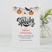 おもしろいキッズハロウィン不気味誕生日 招待状 (スタンド正面)