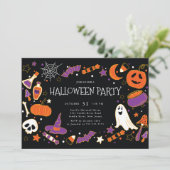 おもしろいキッズハローウィンパーティ 招待状 (スタンド正面)