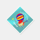 おもしろいキッズビーチゲームパーソナライズされた スタンダードカクテルナプキン (角)