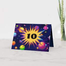 おもしろいキッズプラネット宇宙追加名10誕生日 カード