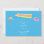 おもしろいキッズプールパーティー誕生日招待状 招待状 (裏面)