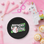 おもしろいキッズベースボールパーティーホーム走誕生日ボーイ ペーパープレート (パーティー)