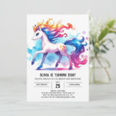 おもしろいキッズホース誕生日 招待状 (スタンド正面)