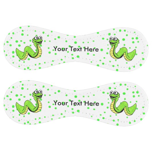 おもしろいキッズマンガーブライトグリーンスネーク水玉模様 ソフトボール (パネル)