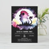 おもしろいキッズライオン誕生日 招待状 (スタンド正面)