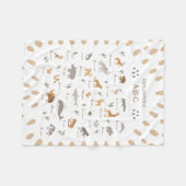 おもしろいキッズワイルドアニマルズフリースブランケット フリースブランケット (正面(横))