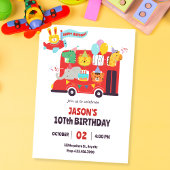 おもしろいキッズ動物誕生会 招待状